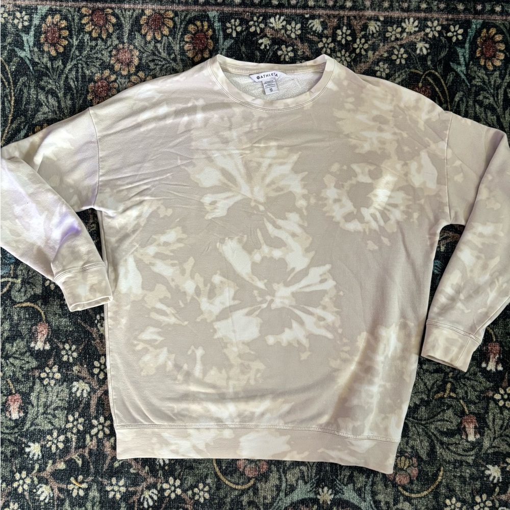 Athleta Beige Tie-Dye Balance Pullover